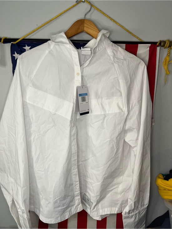 Nike Tops - Nike White Button-Down Running Jacket